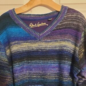 Robert Graham Multicolor Knit Sweater SIZE XL